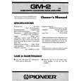 Cover page of PIONEER GM-2/US Owner's Manual