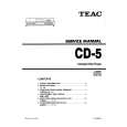 Cover page of TEAC CD5 Service Manual