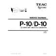 Cover page of TEAC P10 Service Manual