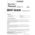 Cover page of PIONEER GM222 Service Manual