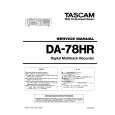 Cover page of TEAC DA-78HR TASCAM Service Manual