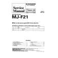 Cover page of PIONEER MJF21 Service Manual