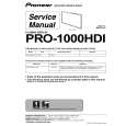 Cover page of PIONEER PRO-1000HDI/LUCXC Service Manual