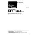 Cover page of PIONEER CT-93 Service Manual