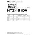 Cover page of PIONEER HTZ-151DV/GDRXJ Service Manual