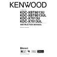 Cover page of KENWOOD KDC-XBT8013U Owner's Manual