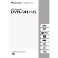 Cover page of PIONEER DVR-541H-S/RDRXV Owner's Manual