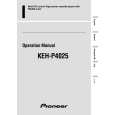 Cover page of PIONEER KEH-P4025/XM/ES Owner's Manual
