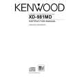 Cover page of KENWOOD XD-981MD Owner's Manual