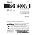 Cover page of TEAC PDD1500VK Owner's Manual