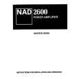 Cover page of NAD 2600 Owner's Manual