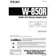 Cover page of TEAC W850R Owner's Manual