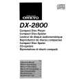Cover page of ONKYO DX-2800 Owner's Manual