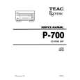 Cover page of TEAC P700 Service Manual
