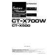 Cover page of PIONEER CT-X500 Service Manual