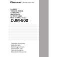 Cover page of PIONEER DJM-800 Owner's Manual