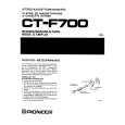 Cover page of PIONEER CT-F700 Owner's Manual