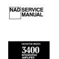 Cover page of NAD 3400 Service Manual